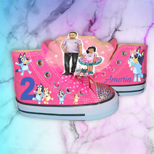 Bluey Bling Converse